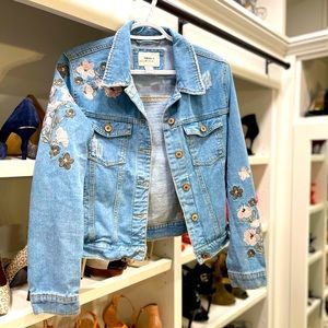 Embroidered denim jacket